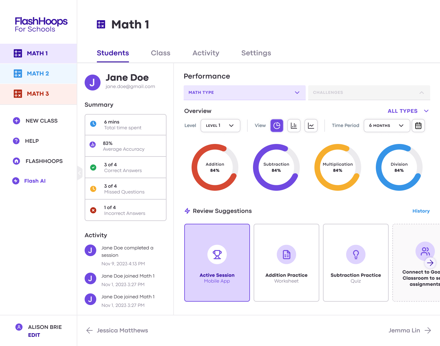 Auto-scored insights preview