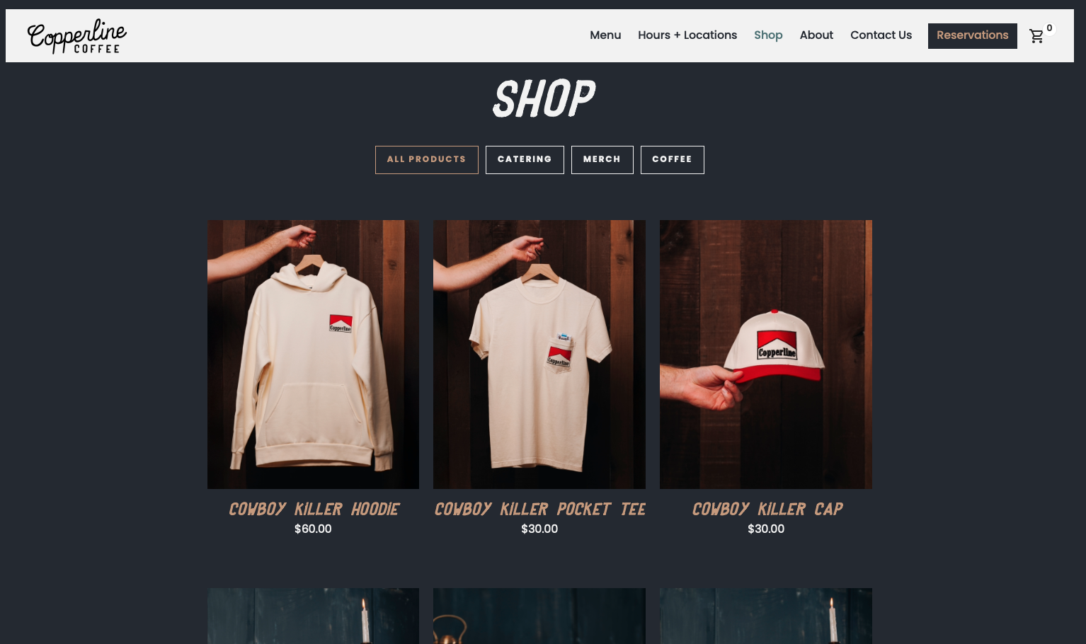 Custom Web Design using Webflow for Copperline Coffee, a Volusia County staple.
