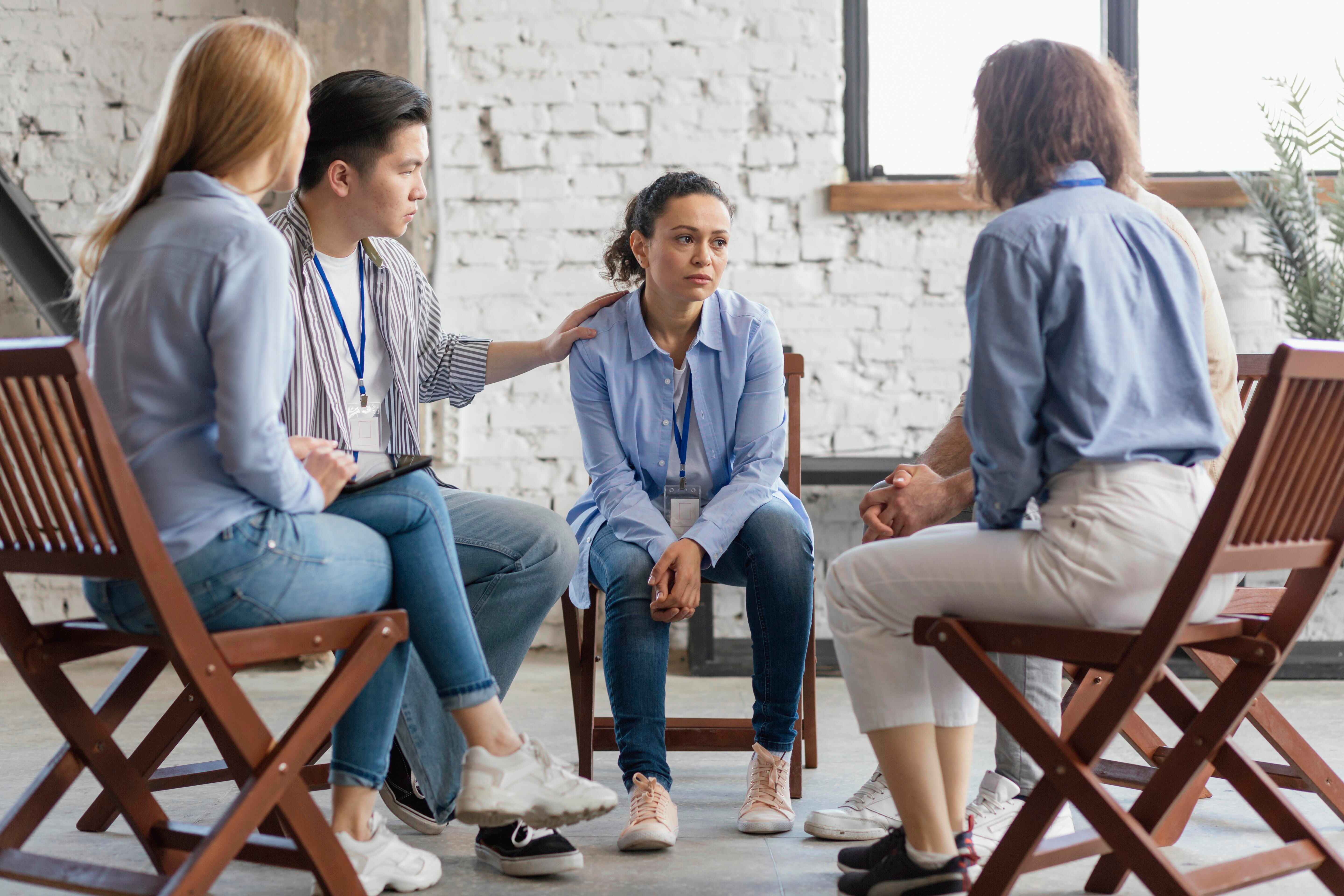 Group therapy session at Elev8 Centers in Harlem