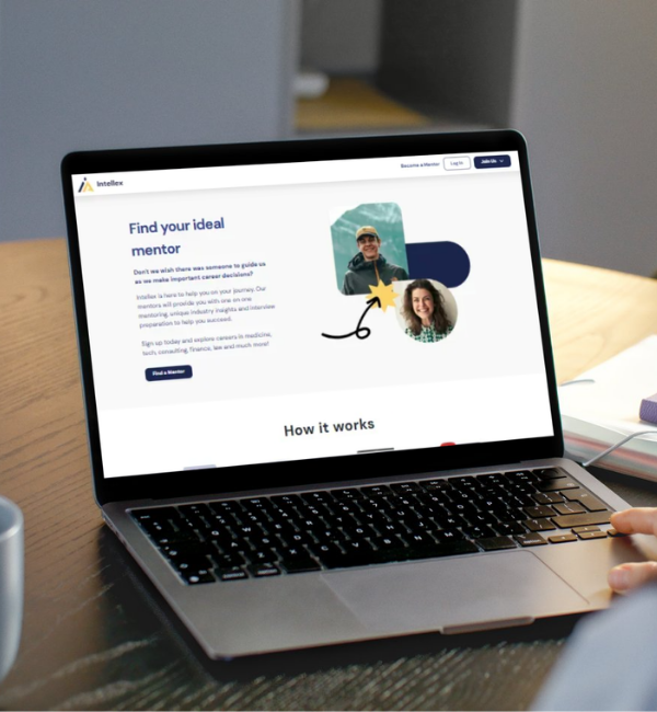 Intellex mentoring platform screens