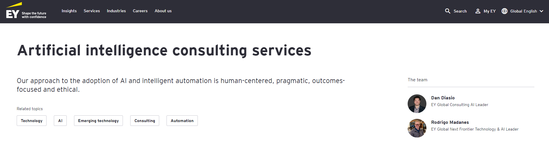 EY AI and Analytics Advisory