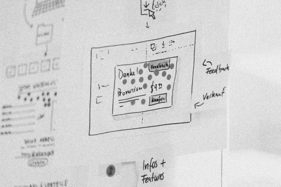 An initial concept and mock up for a piece of software.