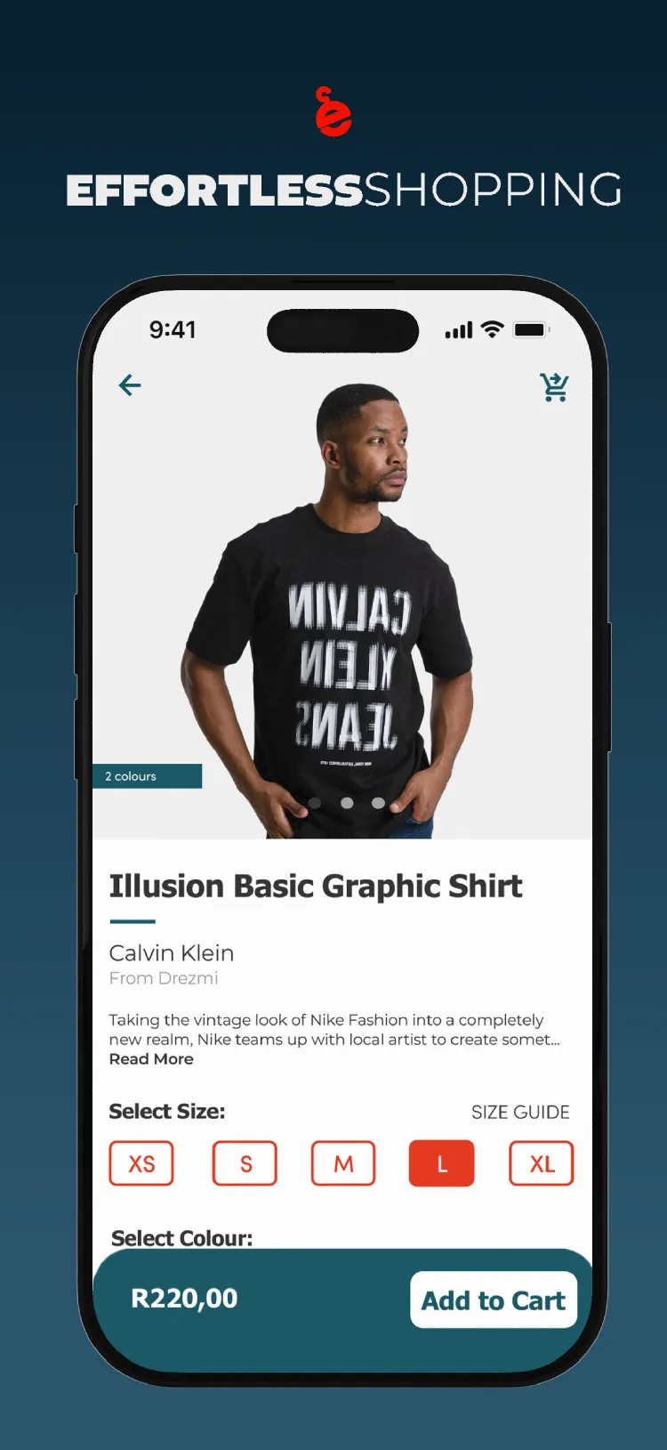 An item of clothing being purchased on the Drezmi app