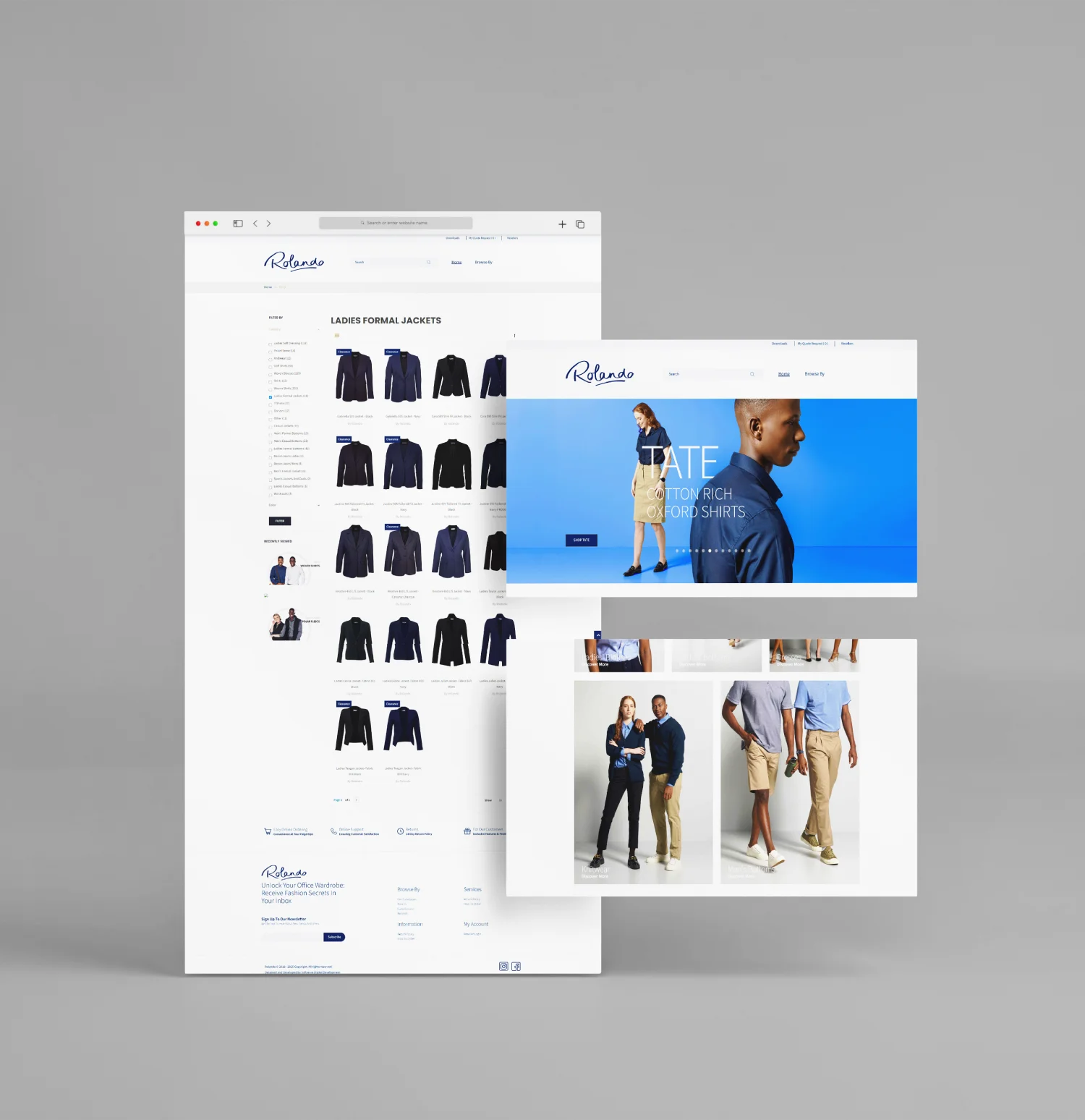 Rolando Website Mockup