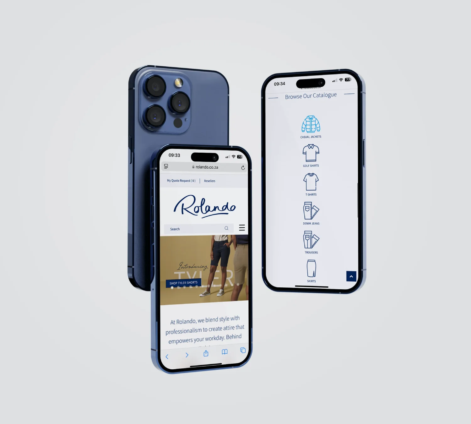 Rolando Website on Mobile Devices