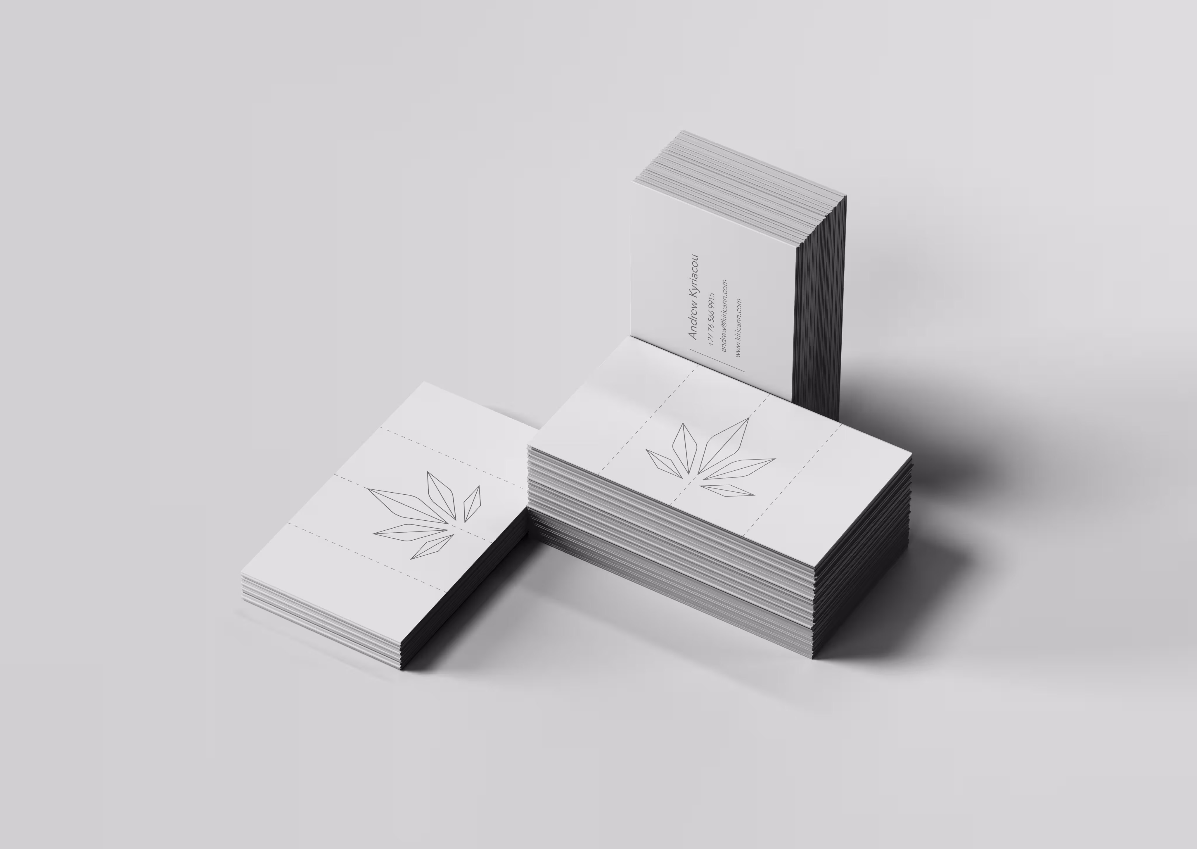 A mockup of Kiricann's business cards