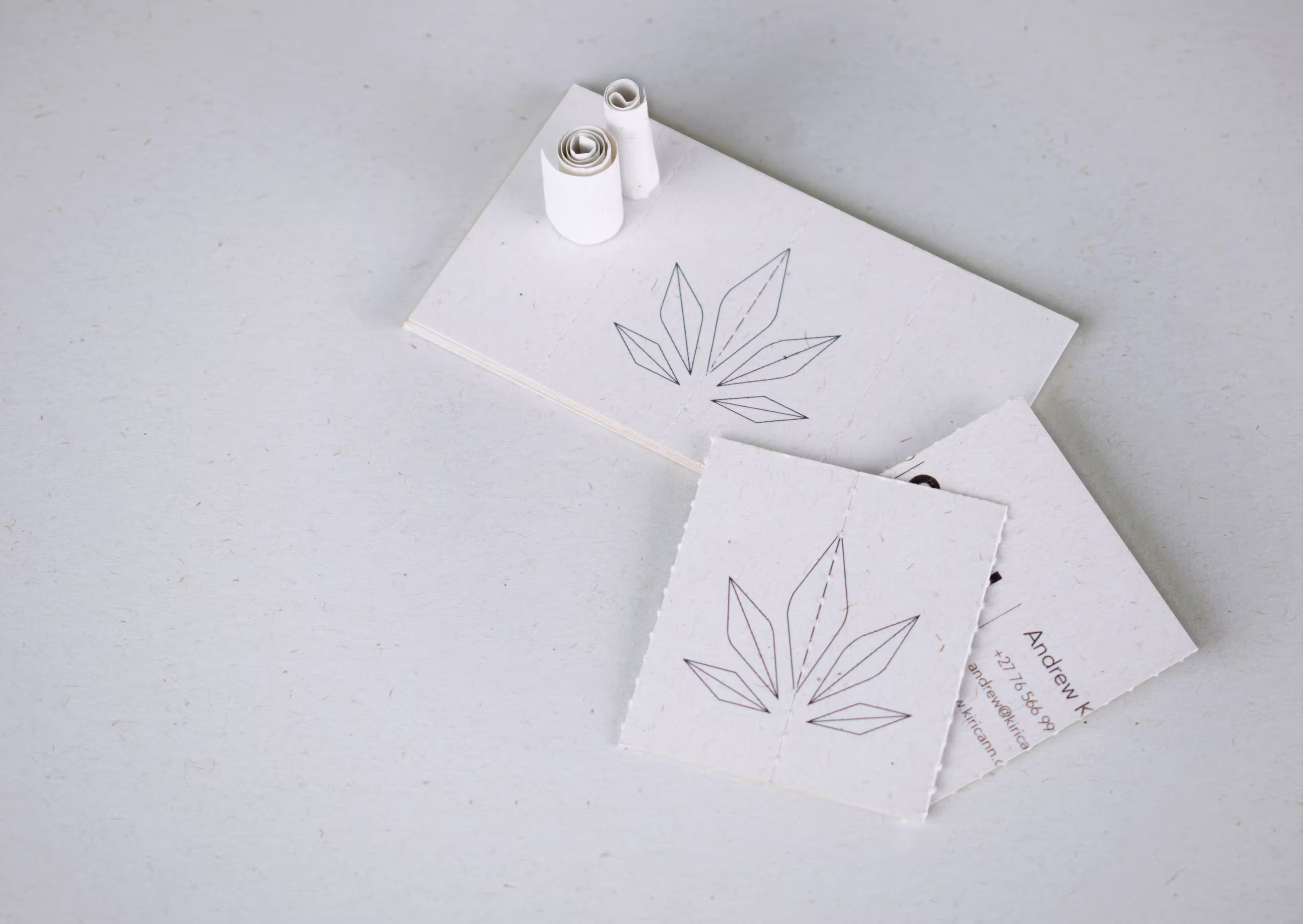 Kiricann's innovative paper business cards that can be reused, designed by Softserve