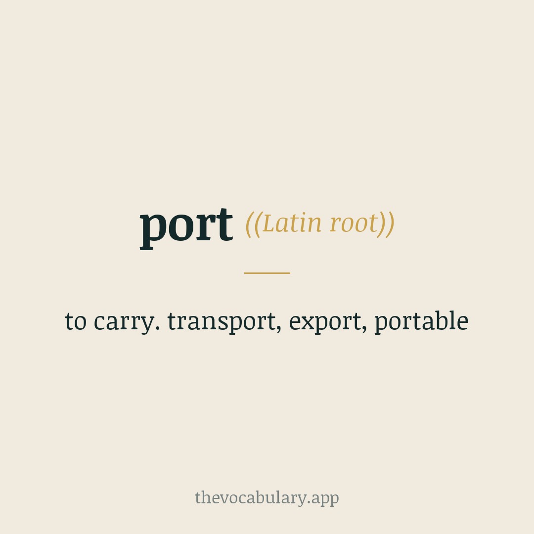 port means to carry