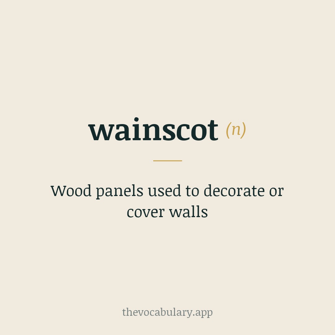 Wood panels used to decorate or cover walls — From Middle Dutch 'wagenschot' meaning 'wagon partition'.
