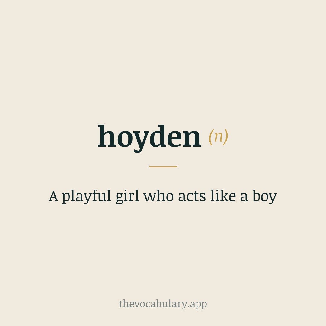 A playful girl who acts like a boy — From Middle Dutch 'heiden' meaning 'heathen' or 'rustic'.