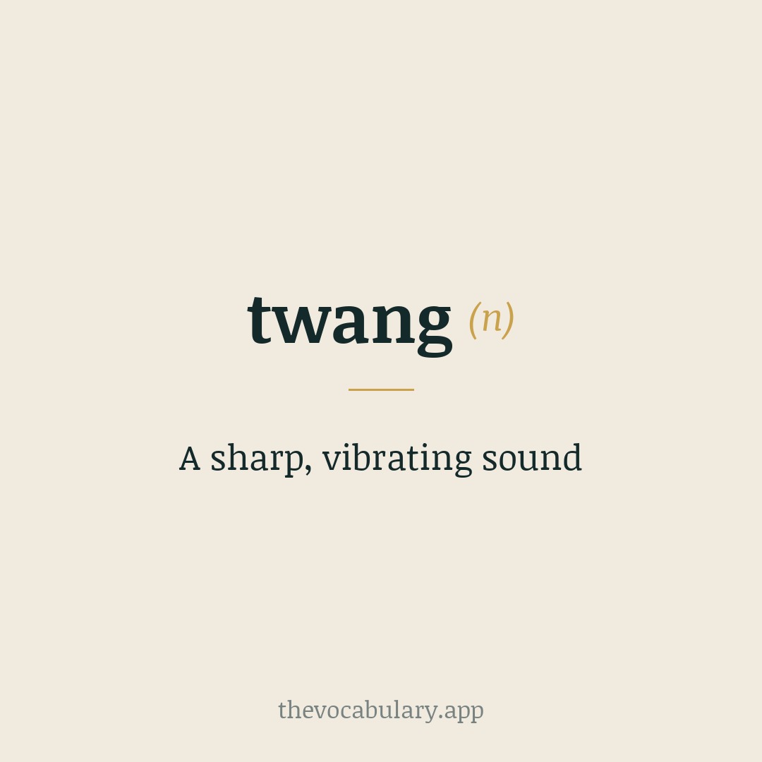A sharp, vibrating sound — Imitative origin, first recorded in the 1550s.