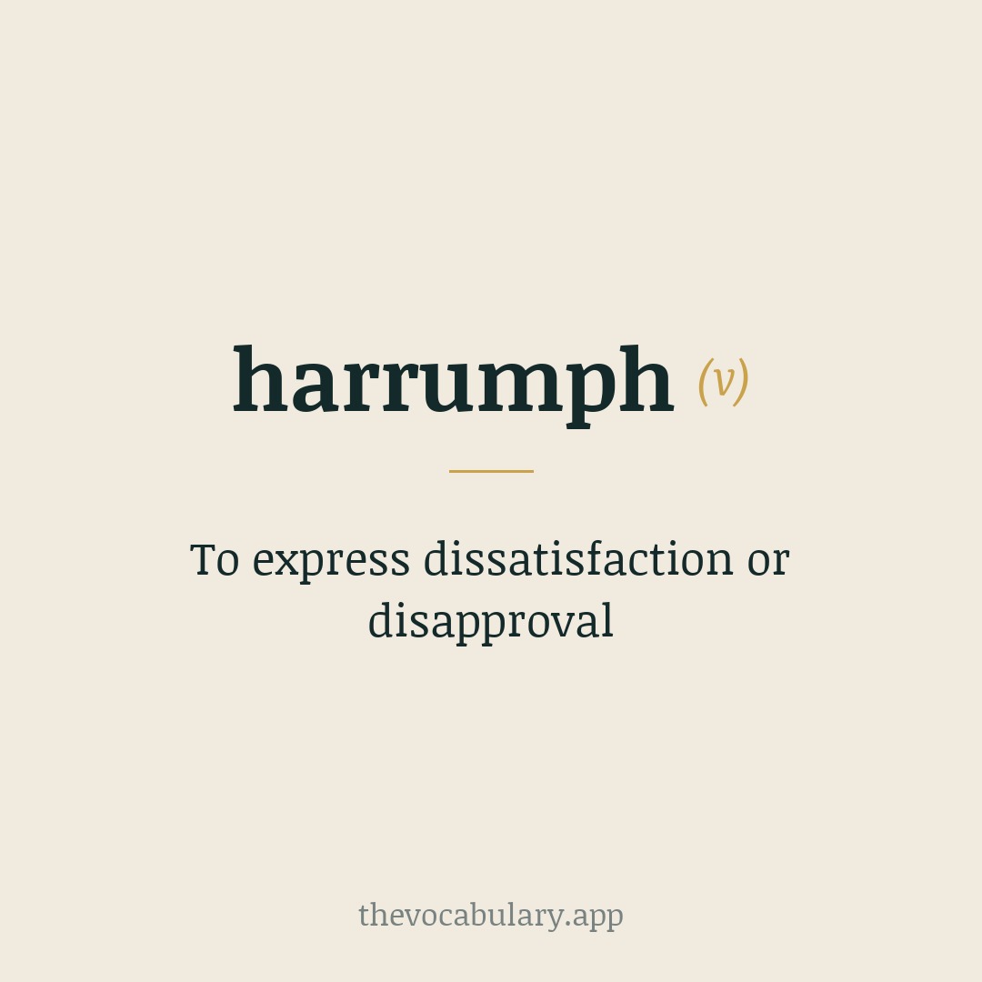 To express dissatisfaction or disapproval — Imitative in origin; first attested mid-20th-century in US dictionaries (c.1935–40).