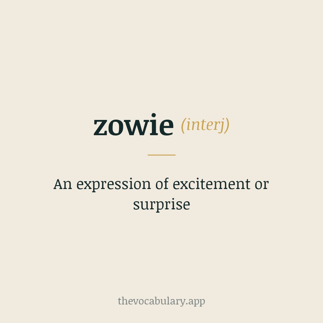 An expression of excitement or surprise — Imitative of the sound of a speeding vehicle.