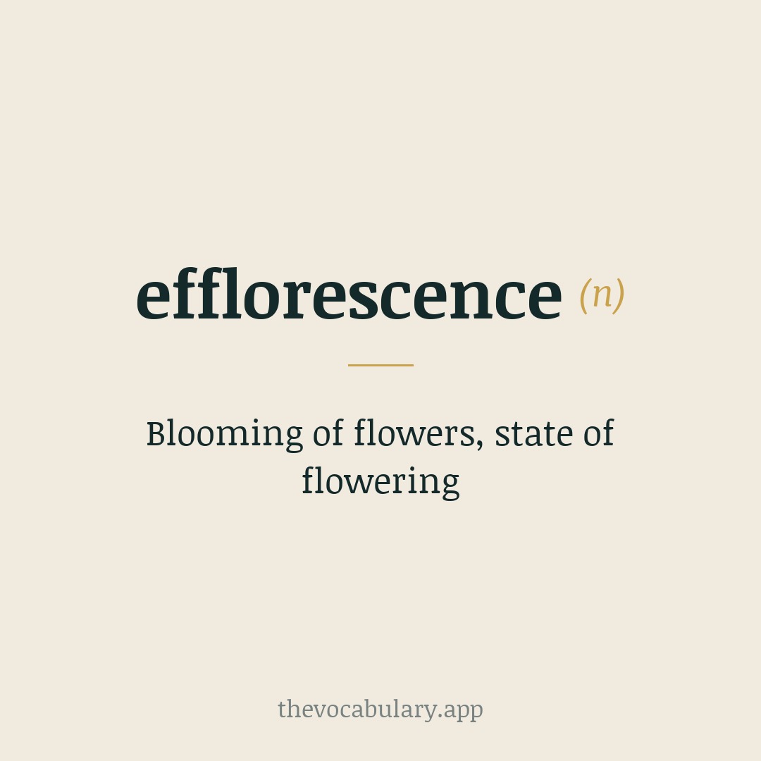 Blooming of flowers, state of flowering