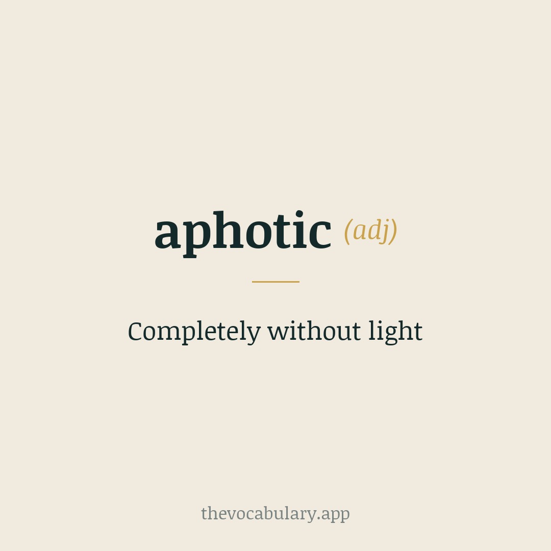 Completely without light