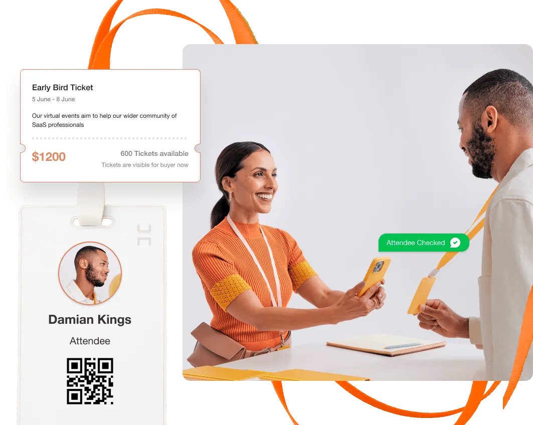 Hubilo's ticketing and registration features
