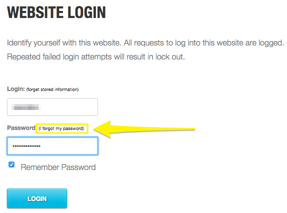 Log in Squarespace 5