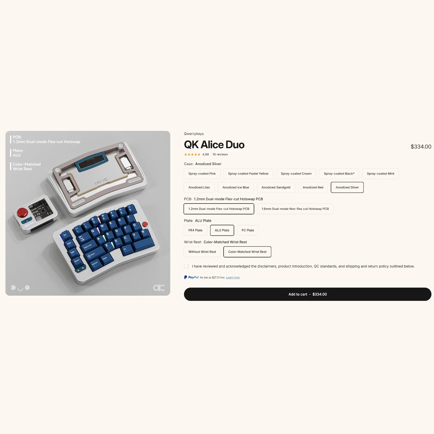 QK Alice Duo  - кастомная механическая клавиатура
