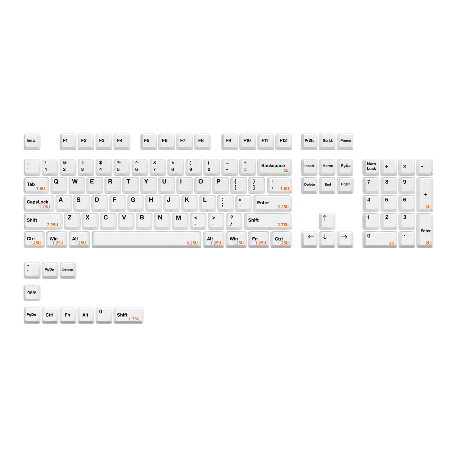 Cerakey White / Indigo - кейкапи для механічної клавіатури