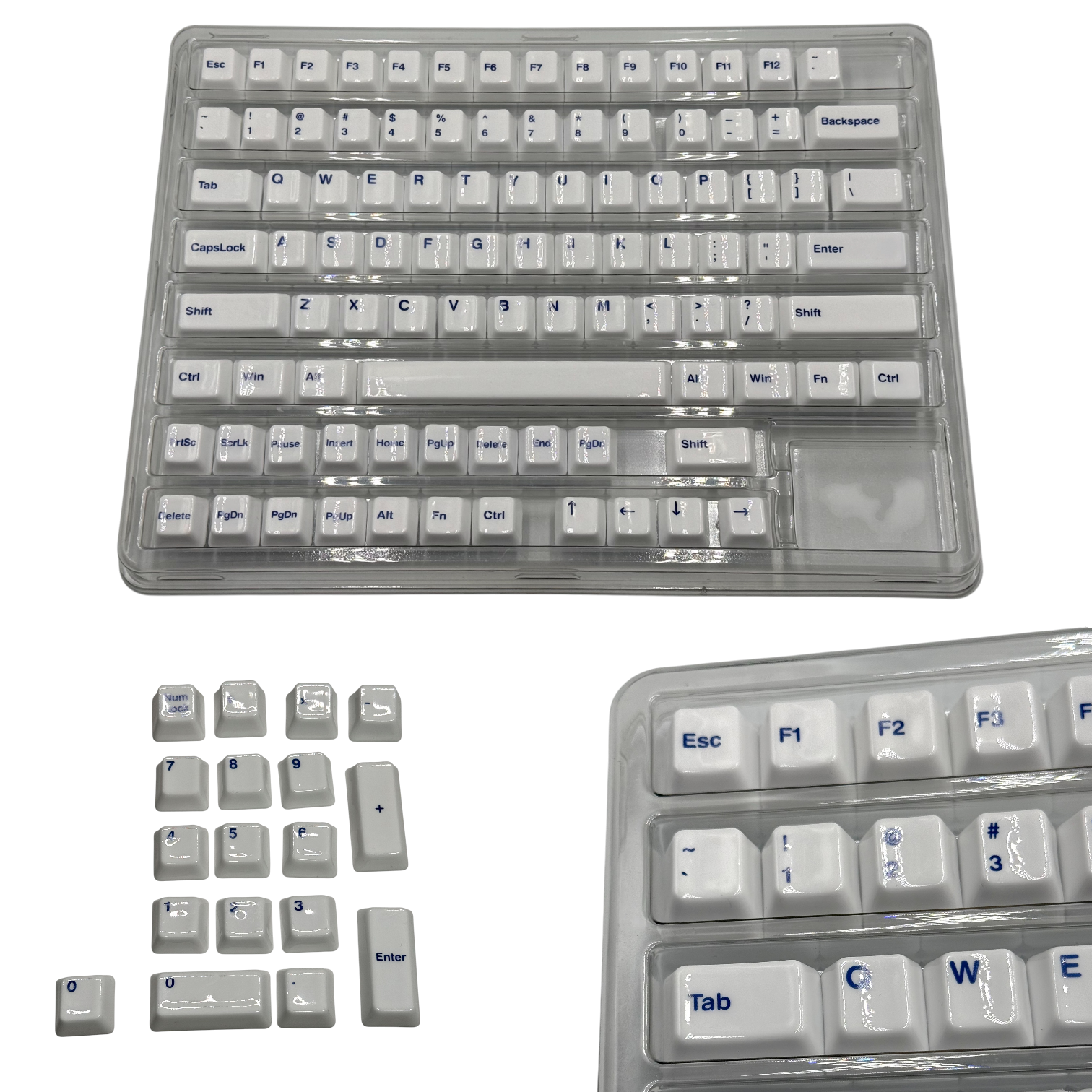 Cerakey White / Indigo - кейкапи для механічної клавіатури