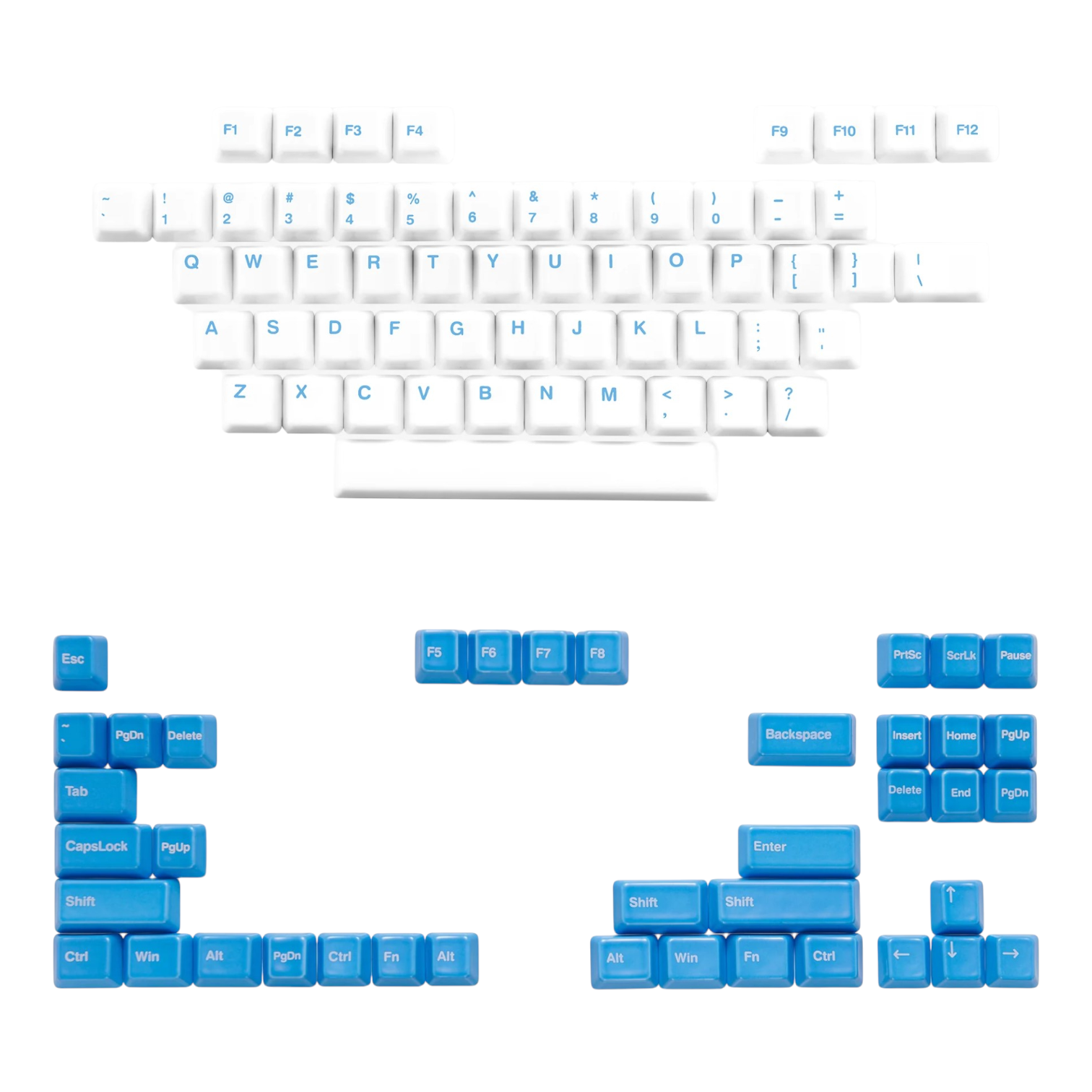 Cerakey Water Blue/White - кейкапи для механічної клавіатури
