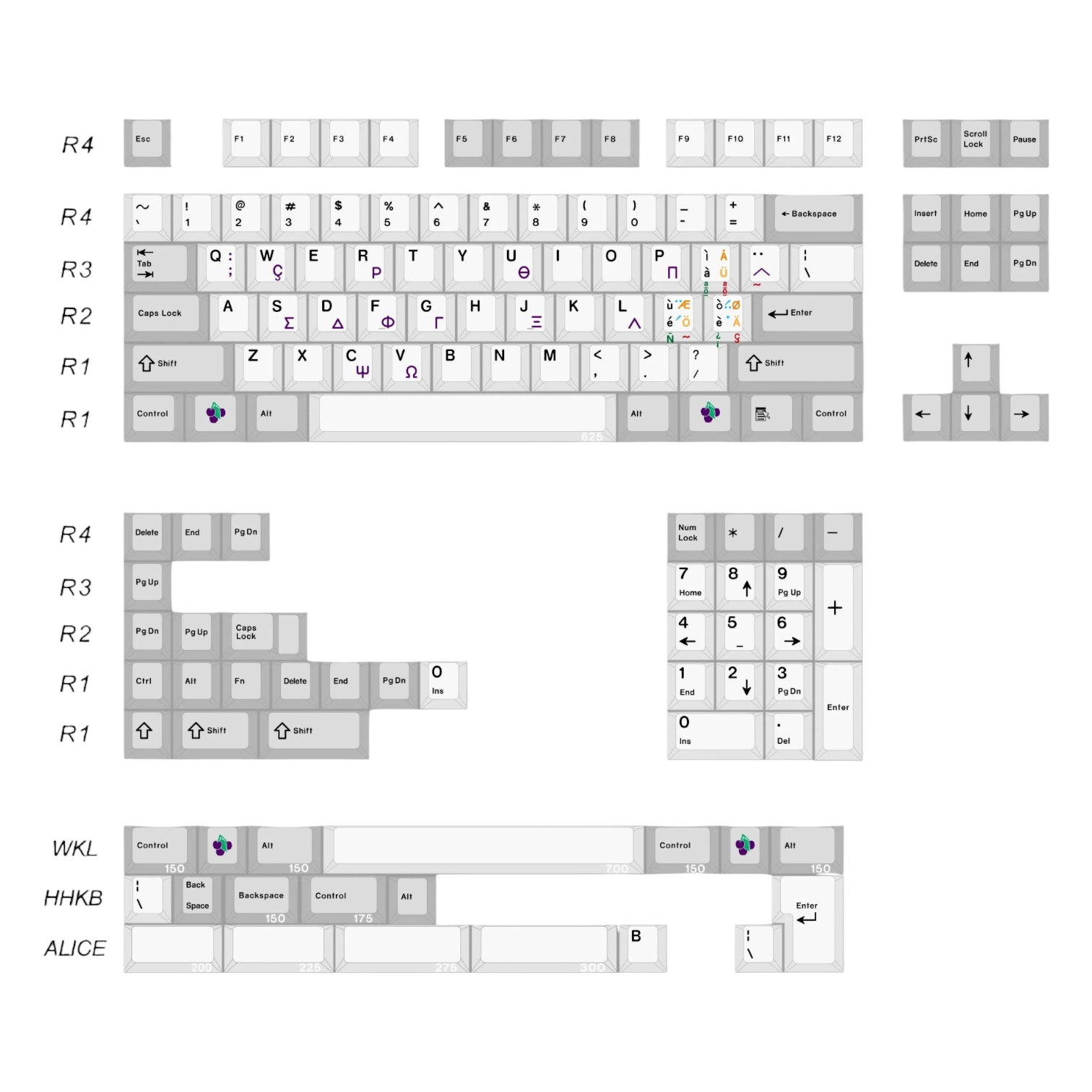 JC Studio Beige Greek  - кейкапи для механічної клавіатури