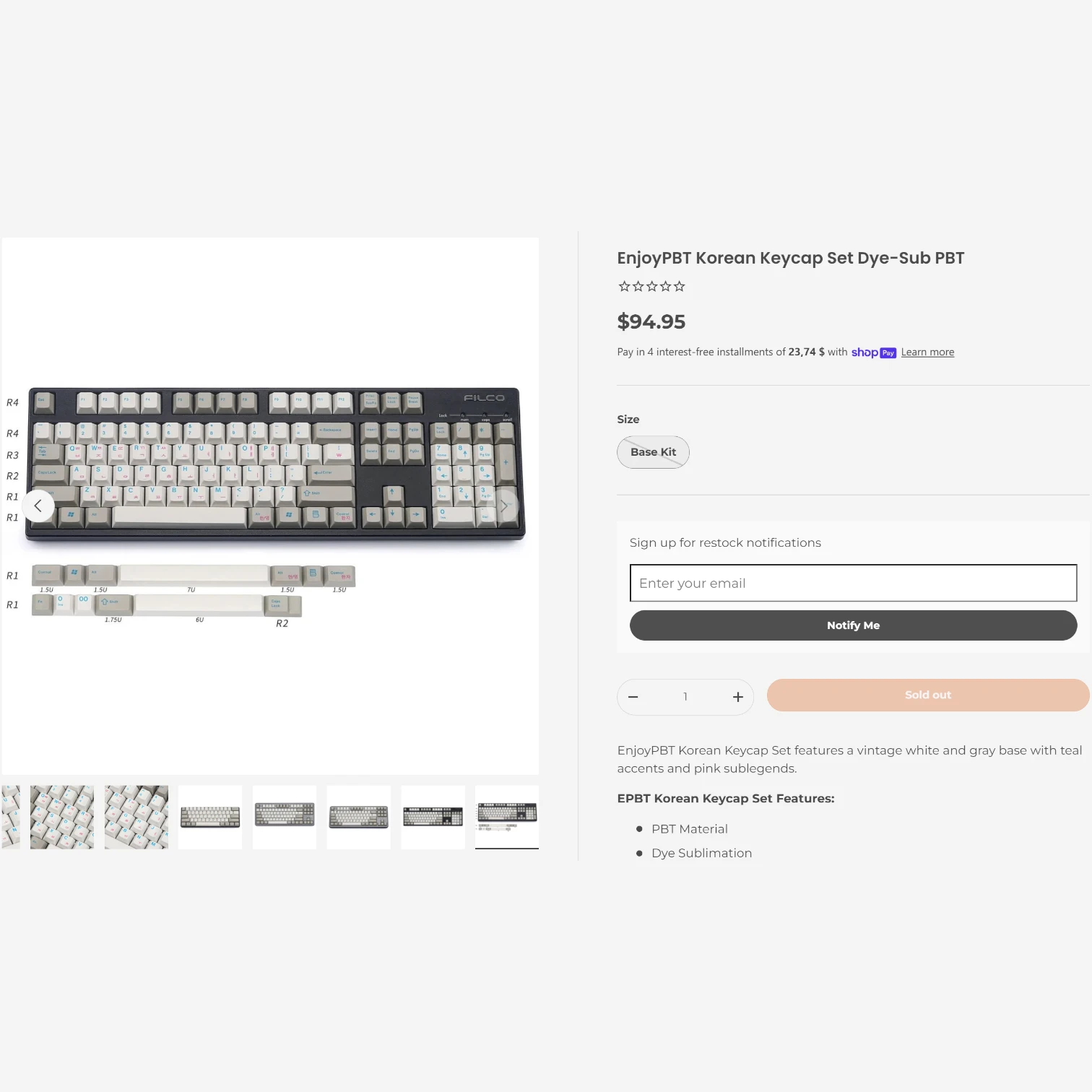 EnjoyPBT Korean Beige - Кейкапи для механічних клавіатур.