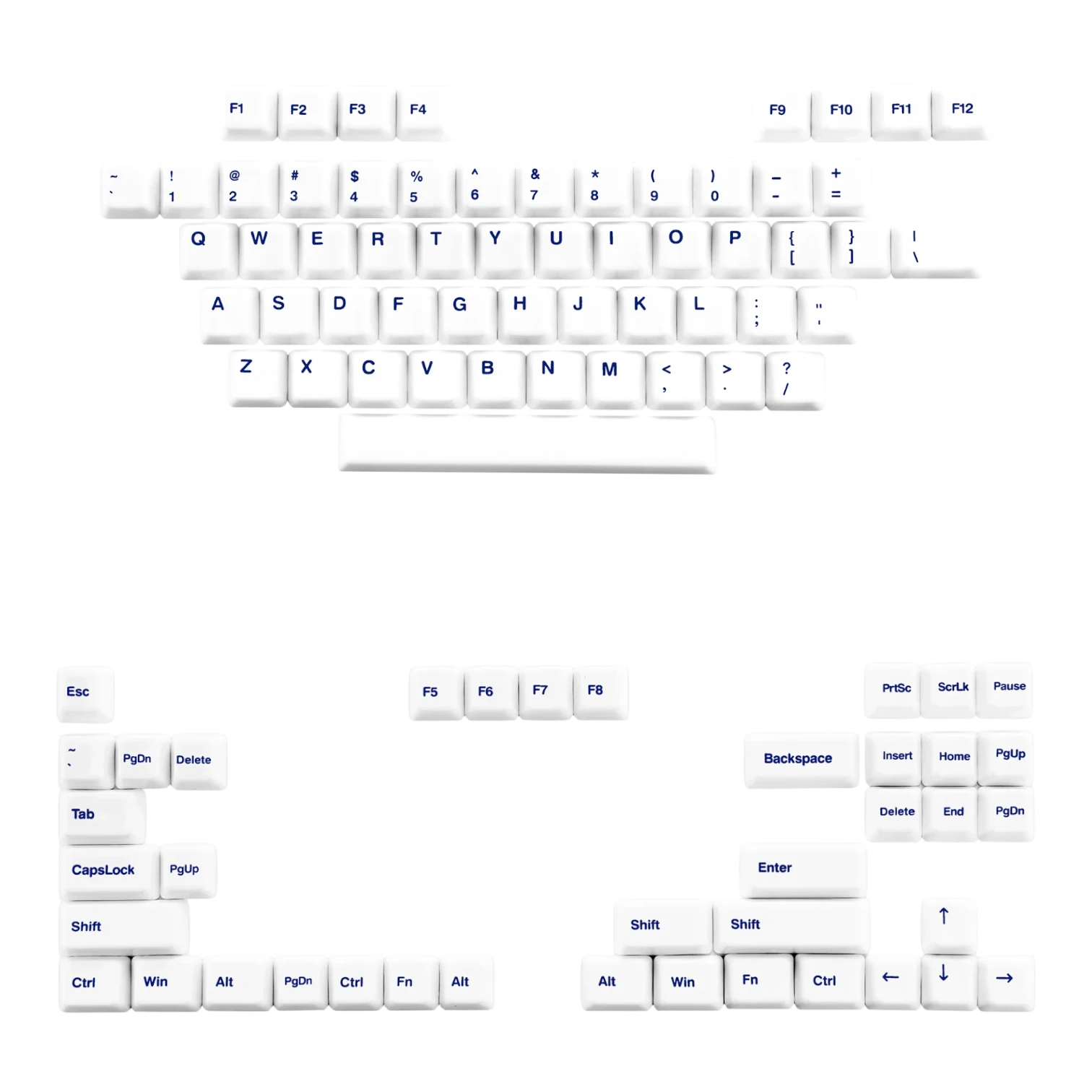 Cerakey White / Indigo - кейкапи для механічної клавіатури