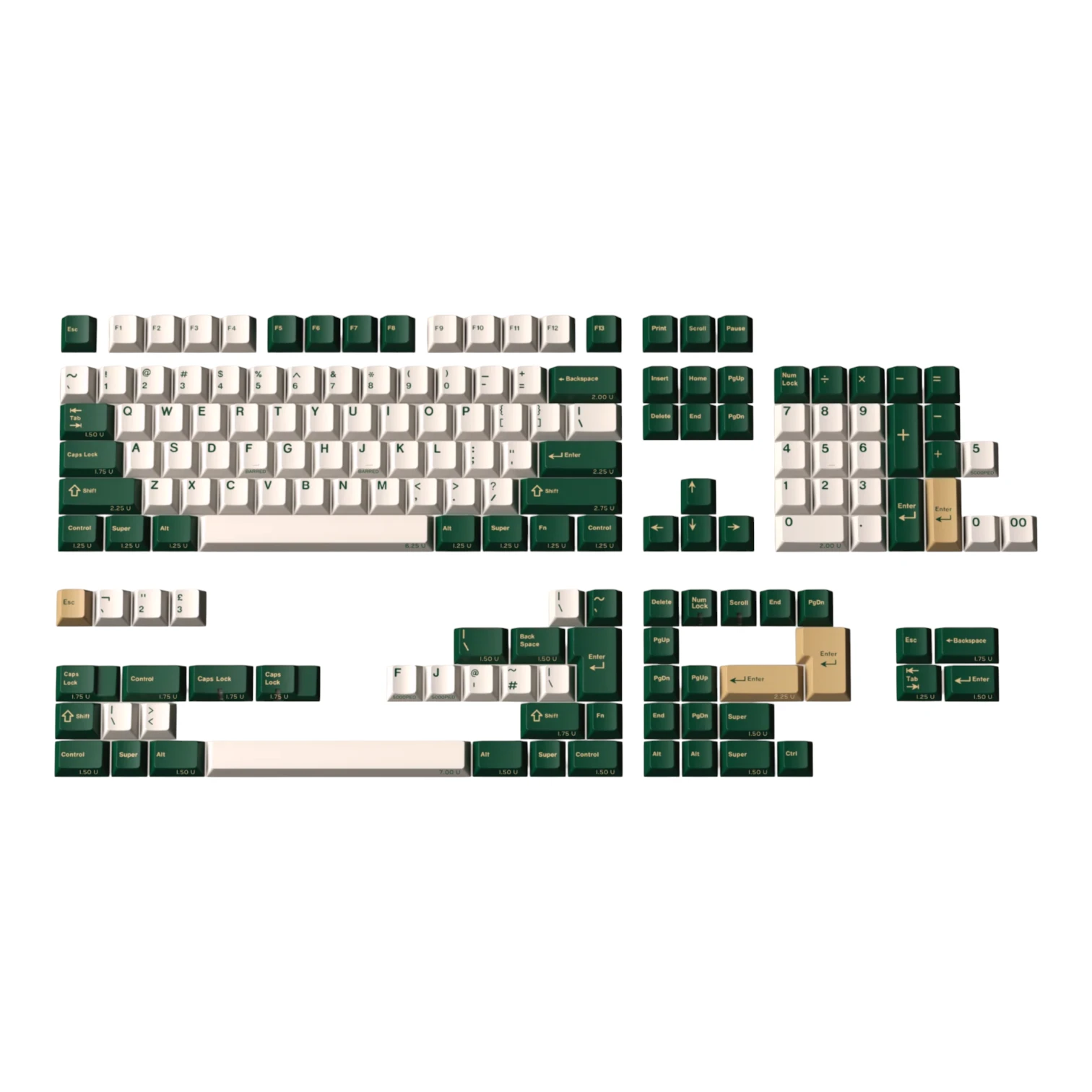GMK British Racing Green R2 - кейкапи для механічної клавіатури.