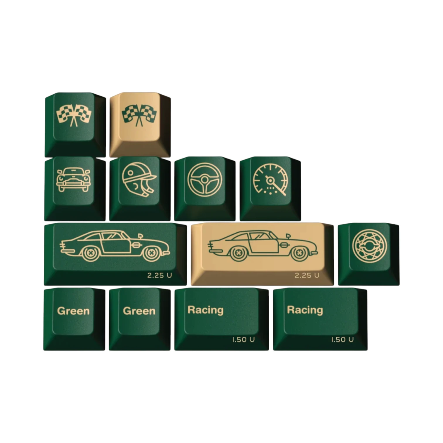 GMK British Racing Green R2 - кейкапи для механічної клавіатури.