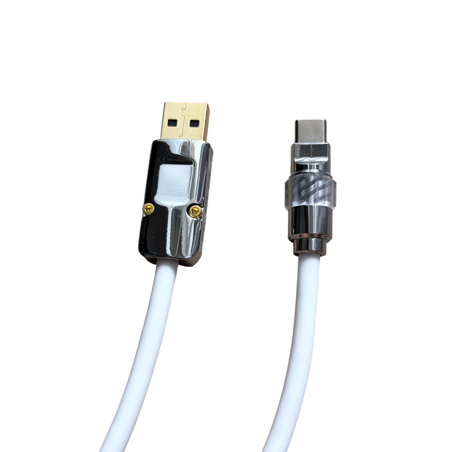 Кабель Geek Art Силіконовий Софт-тач кабель з підсвіткою (White)