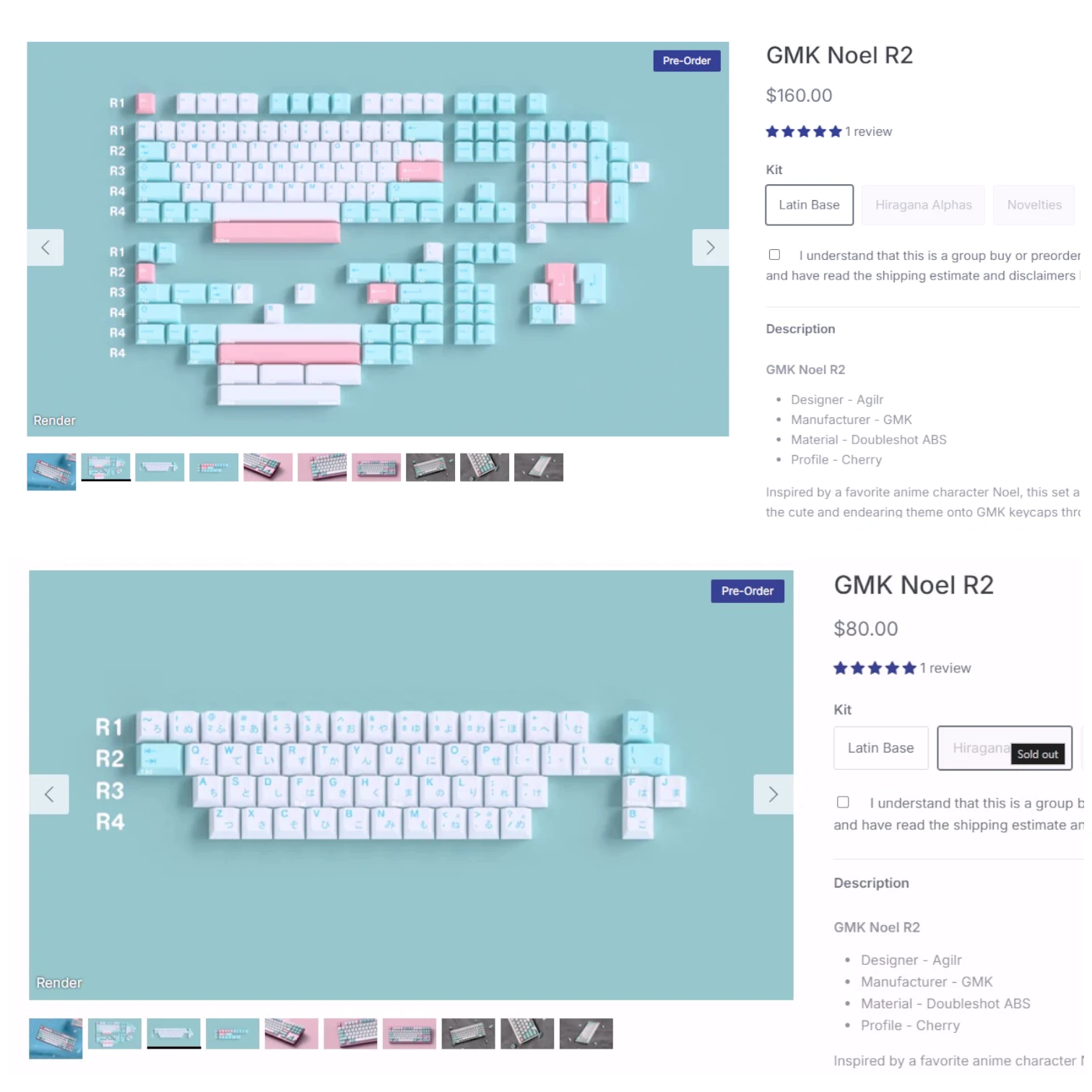 GMK Noel R2 - Кейкапи для механічних клавіатур