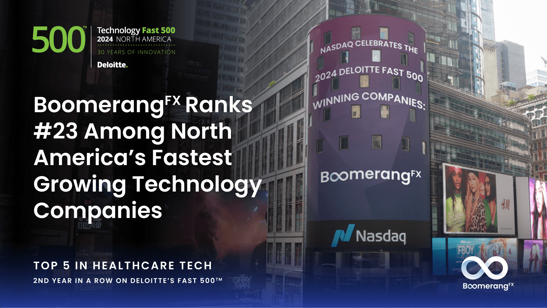 BoomerangFX Ranked #23 on Deloitte Technology Fast 500™