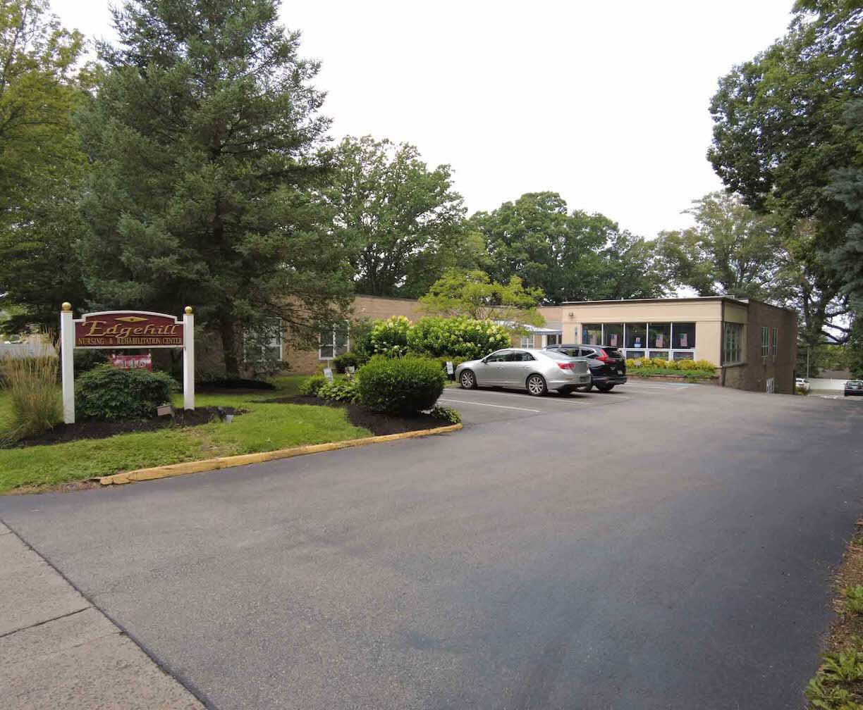Edgehill main entrance and view from road.