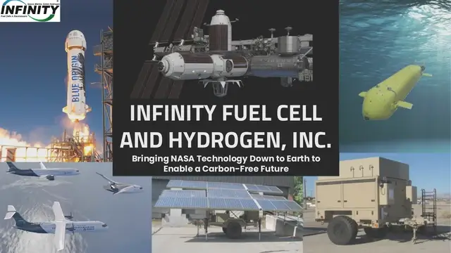 A poster that says Infinity Fuel Cell and Hydrogen, Inc.