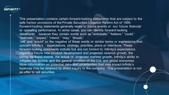 A blue screen with white text that says "Infinity's expectations".