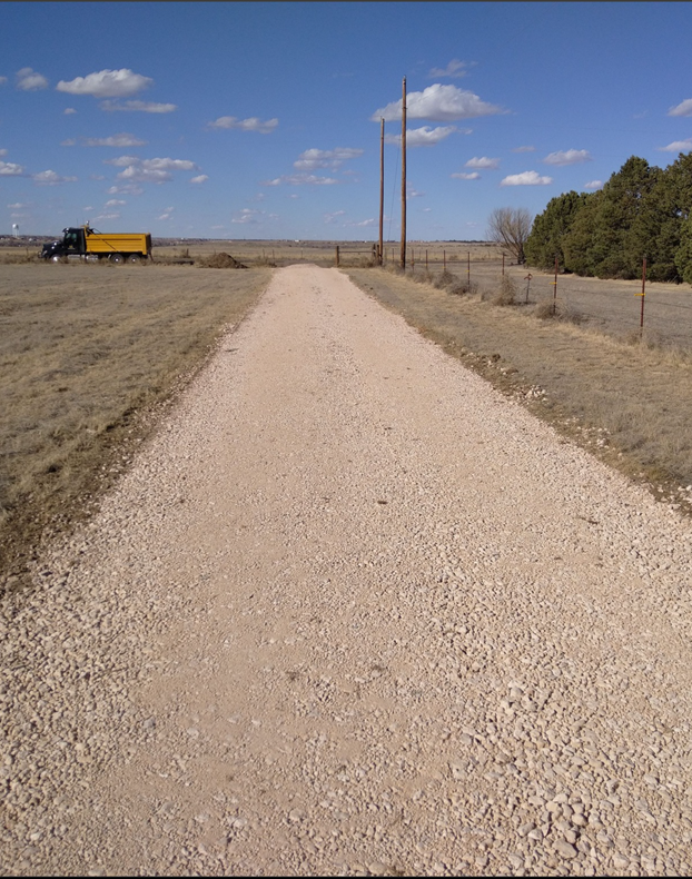 Caliche Road Made by K3 construction in Amarillo Tx
