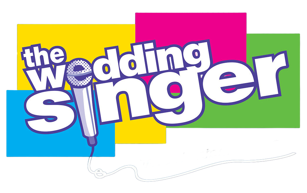 Purple and yellow Junie B. Jones Jr, the musical logo with small polka dot bow