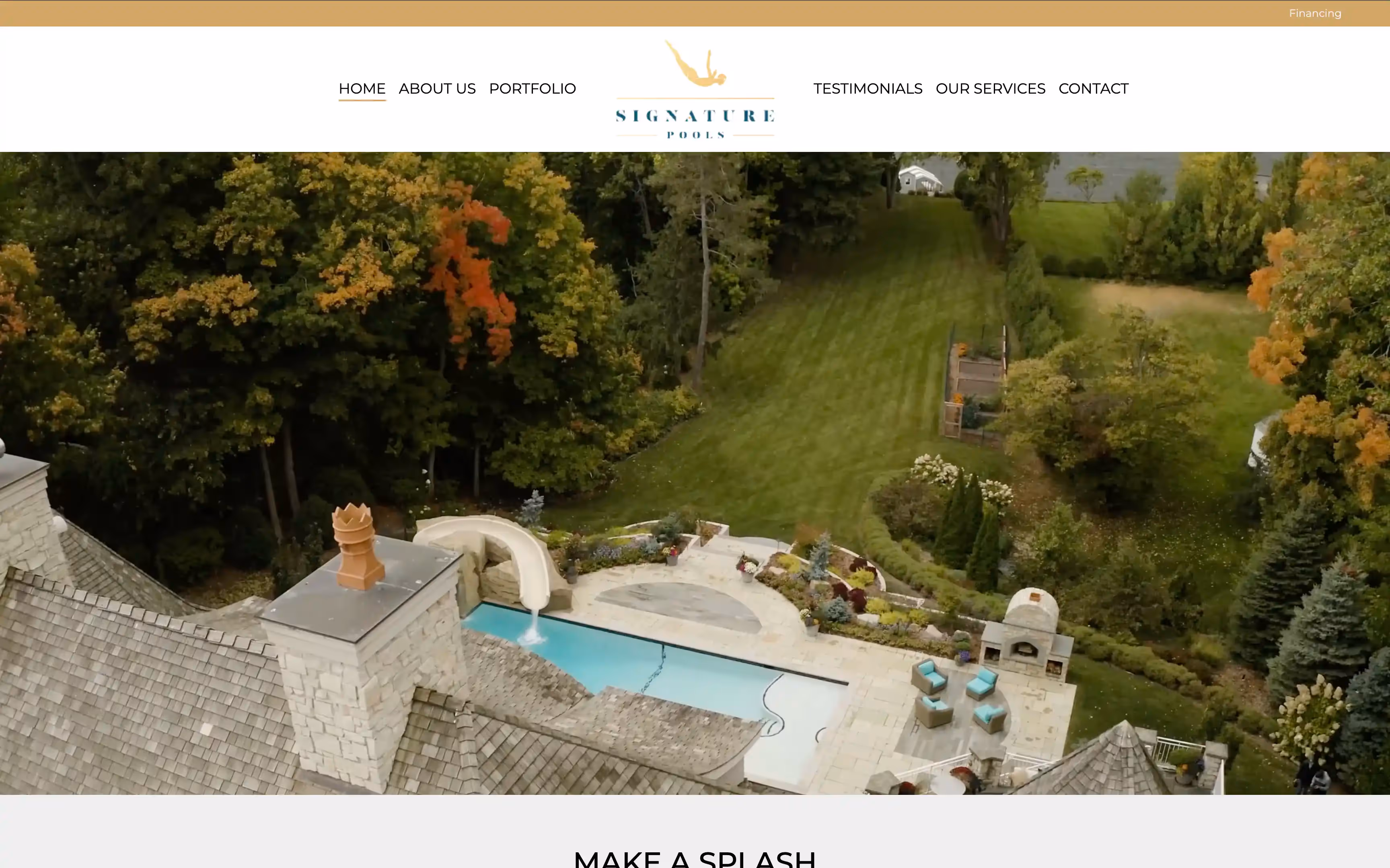 Signature Pools Website
