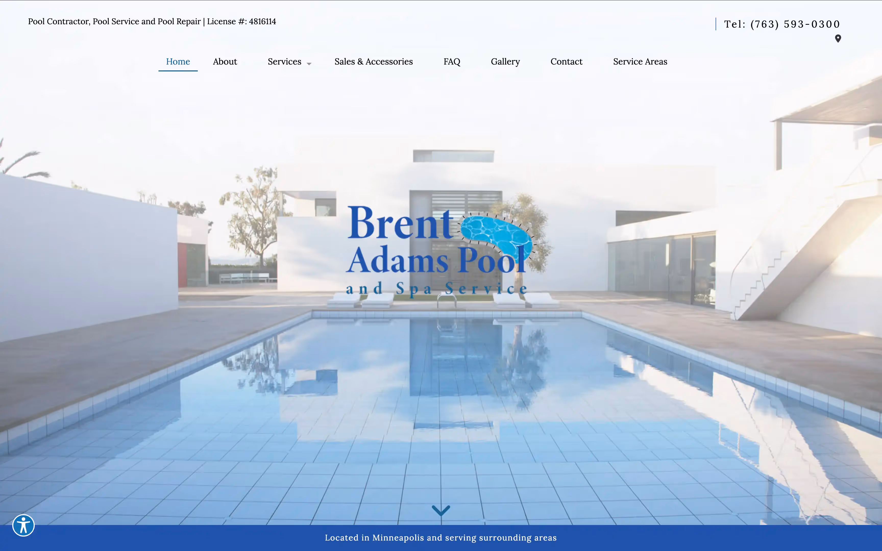Brent Adams Pool & Spa Service Website