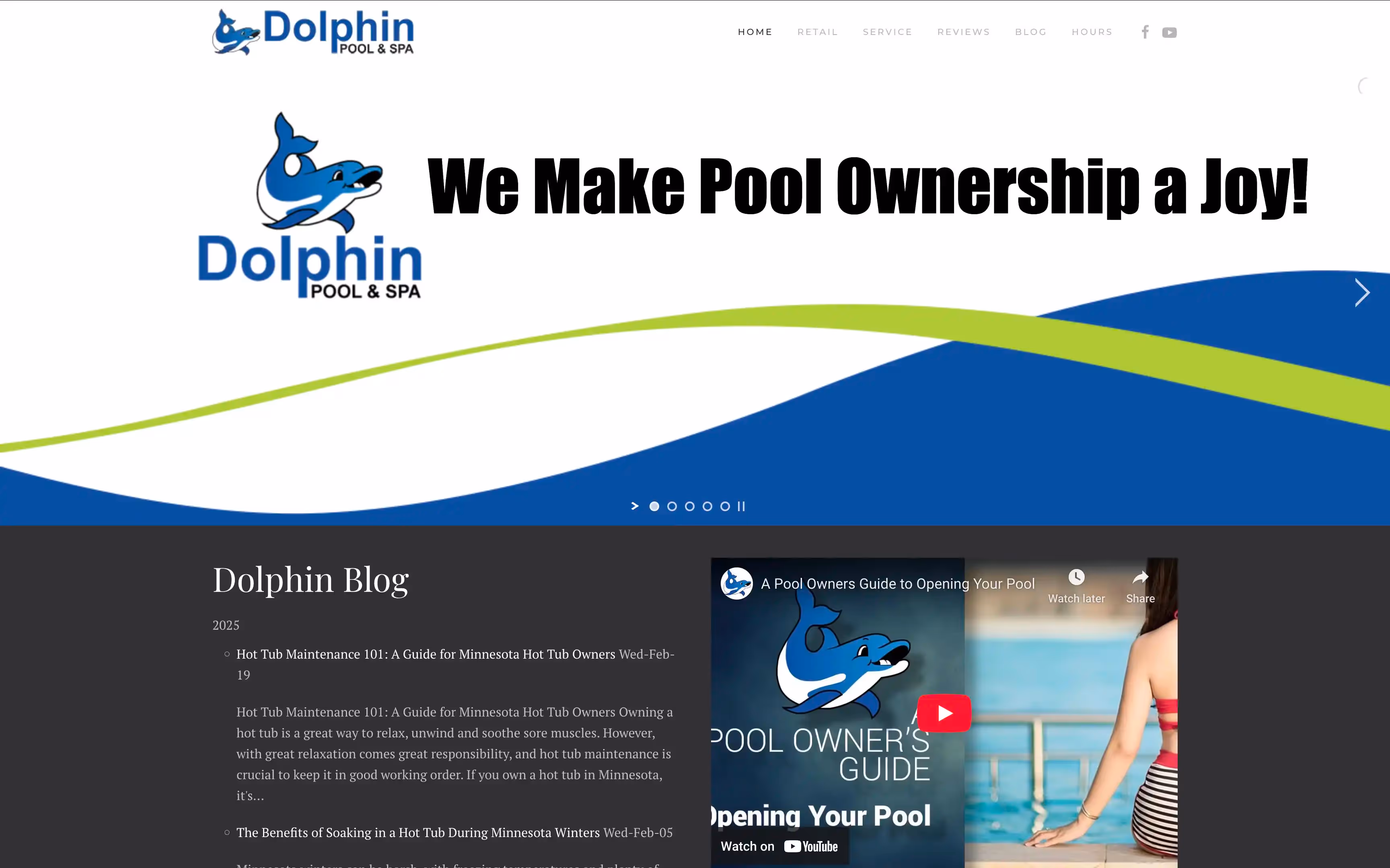 Dolphin Pool & Spa Website