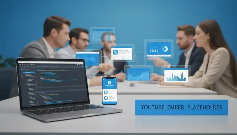 Professional training session showing banking automation concepts on screens with credit union staff learning