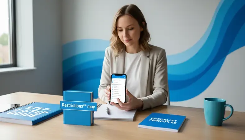 Credit union member reviewing account requirements checklist on smartphone