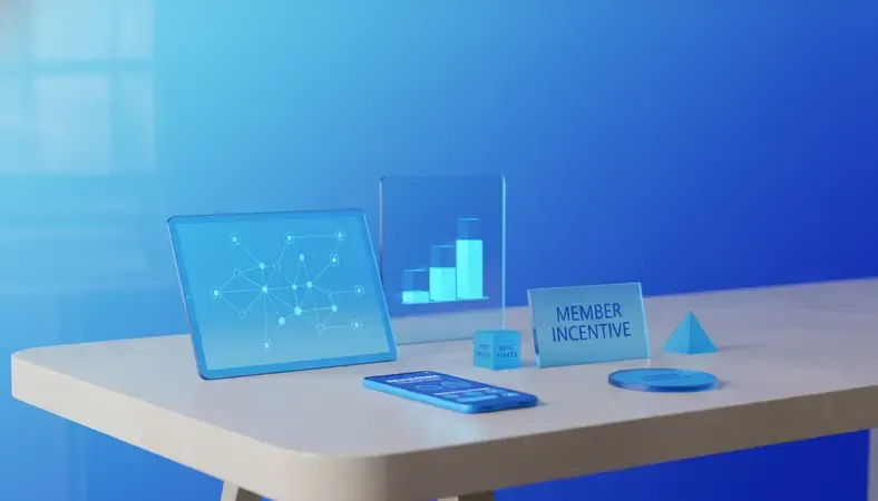 Credit union members engaging with digital banking rewards program on mobile devices