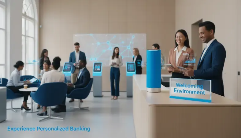 Diverse group of banking customers receiving personalized service