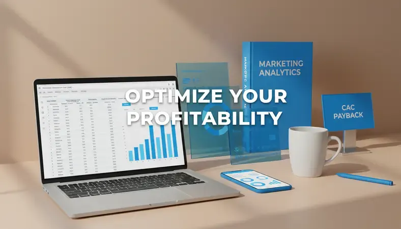 Detailed spreadsheet showing CAC payback period calculations with charts and graphs