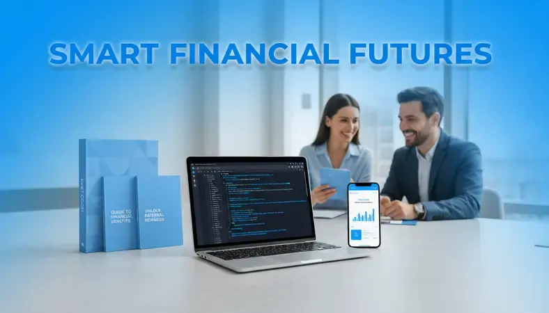 Happy credit union members discussing financial benefits and referral rewards