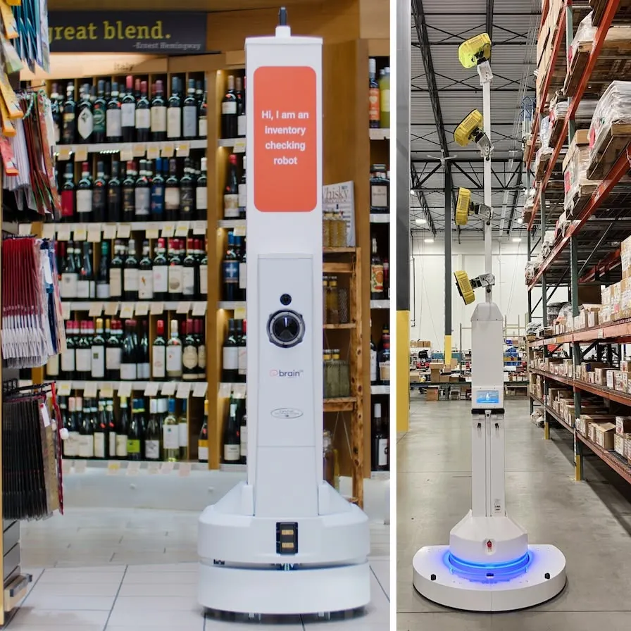 Side-by-Side-Scanroboter im Einzelhandel und im Lager.