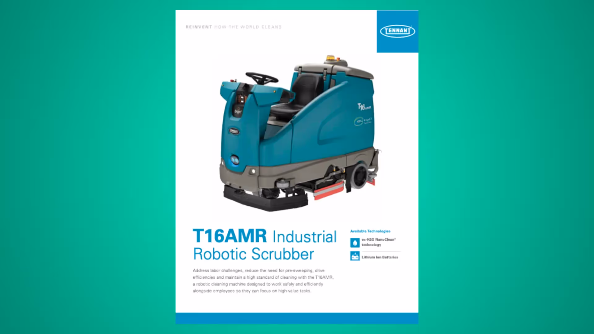 Tennant T16AMR Data Sheet