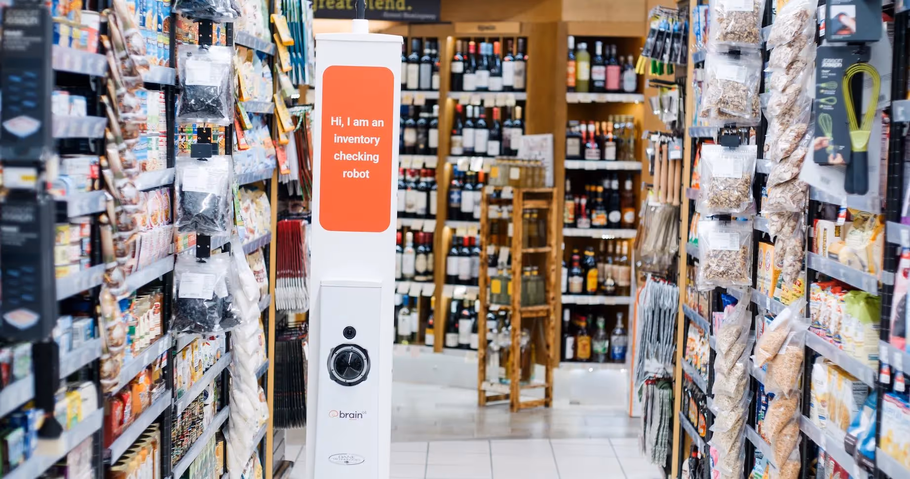 Robot Dane Air en un supermercado